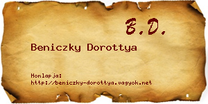 Beniczky Dorottya névjegykártya